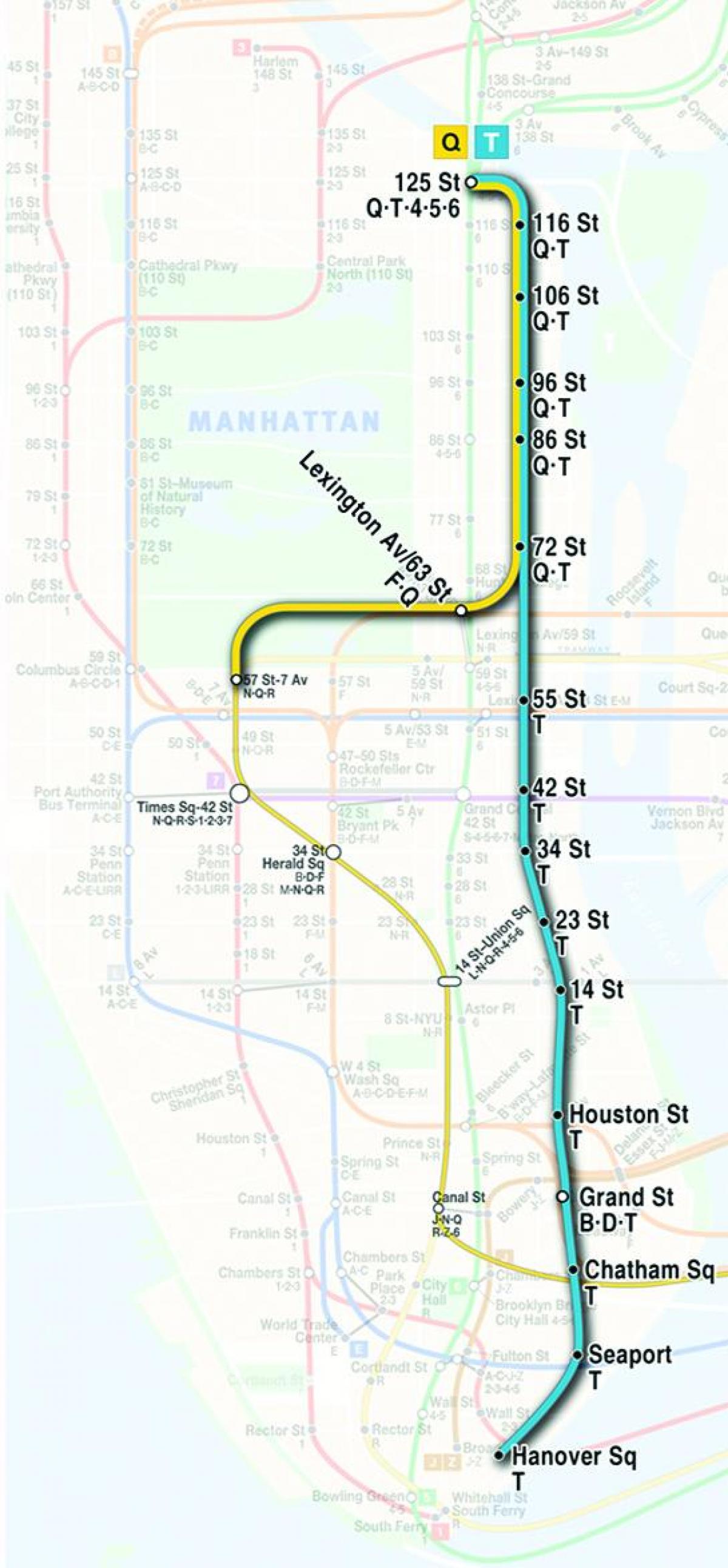 แผนที่ของที่สองถนนรถไฟใต้ดิน