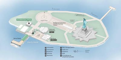 แผนที่ของอนุสาวรีย์เทพีเสรีภาพ
