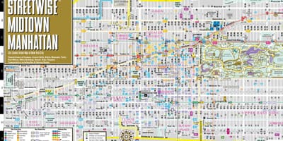 แผนที่กลางเมืองแมนฮัตตัน NYC