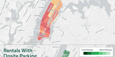 NYC ถนนจอดรถบนแผนที่แมนฮัตตัน